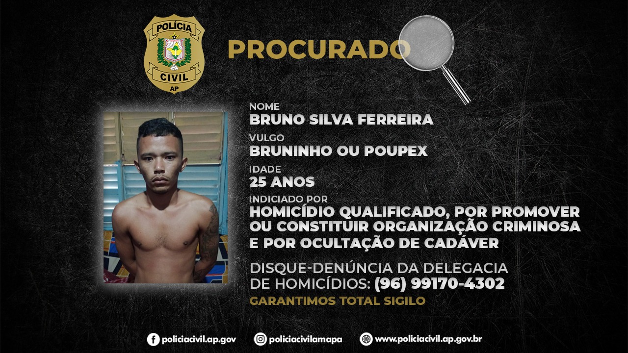 EM MACAPÁ, POLÍCIA CIVIL PRENDE UM DOS AUTORES DO CRIME DE HOMICÍDIO OCORRIDO NA GRUTA E PEDE AJUDA DA POPULAÇÃO PARA LOCALIZAR OUTRO INDIVÍDUO INDICIADO PELO MESMO CRIME